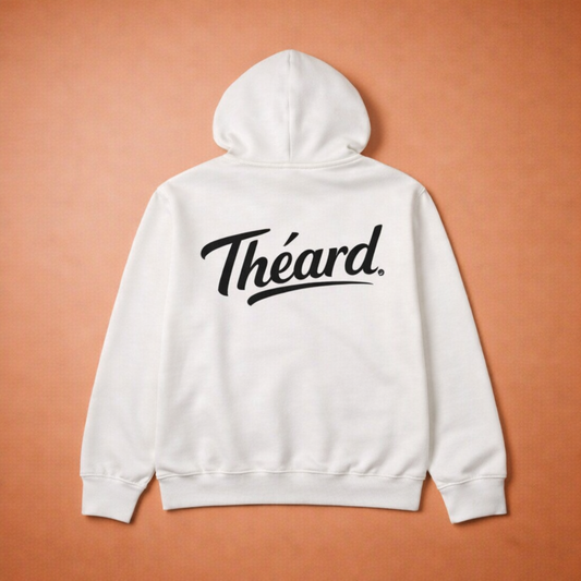 Théard Signature Zip Hoodie – White