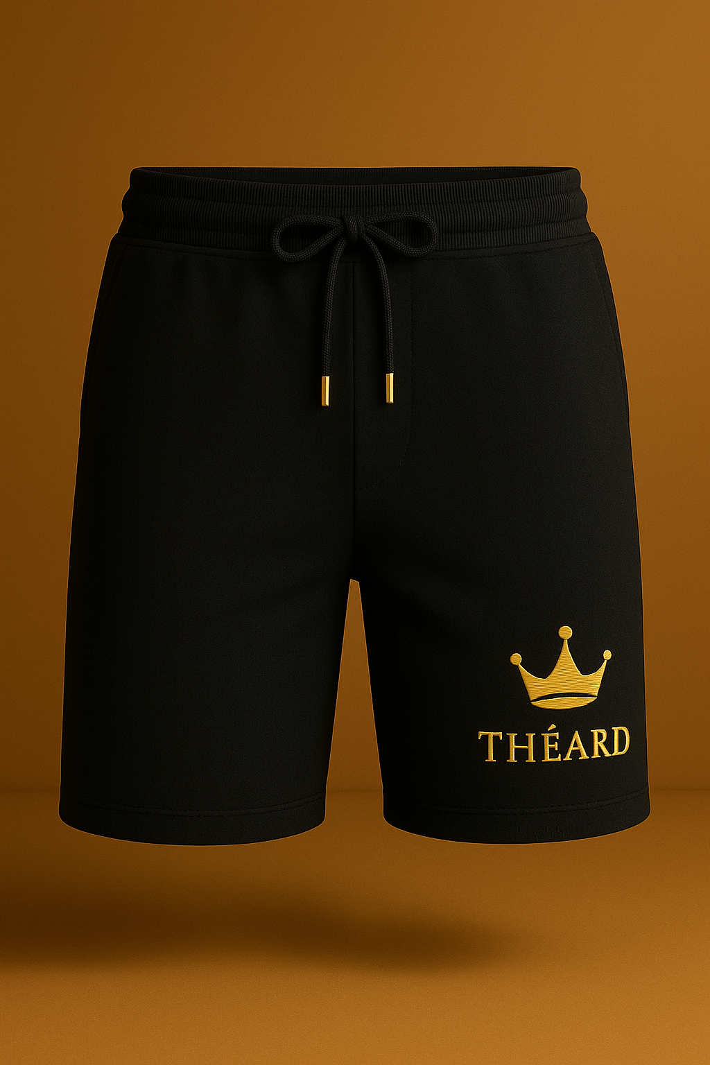 Théard Royal Black Shorts – Crown & Logo