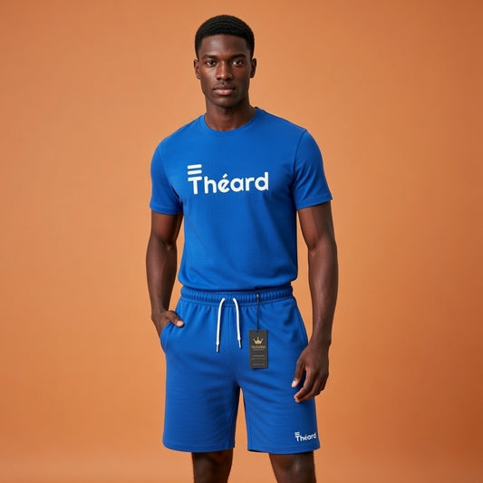 Théard Classic Tee & Short Set – Royal Blue Edition