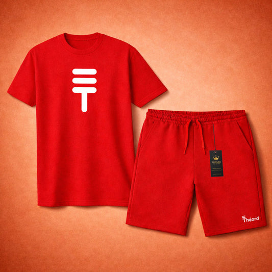 Théard Icon Tee & Short Set – Red Edition