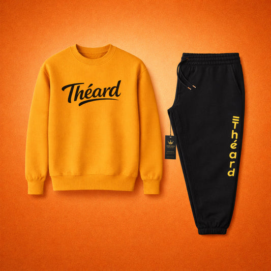 Théard Script Sweatsuit – Gold & Black Edition