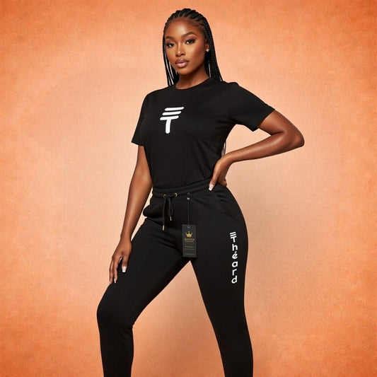 Théard Icon Tee & Jogger Set – All Black Edition