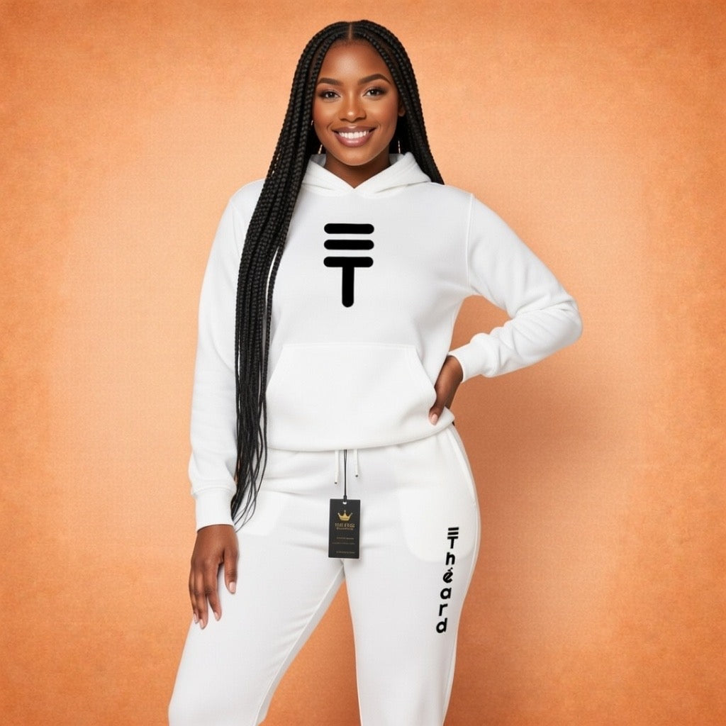 Théard Icon Hoodie & Jogger Set – White Edition