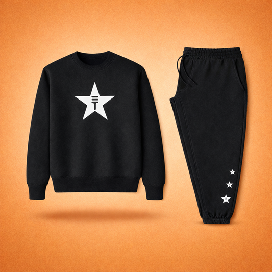 Théard Star Midnight Sweatsuit (Black & White)