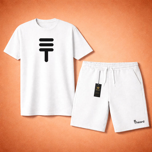 Théard Icon Tee & Short Set – White Edition