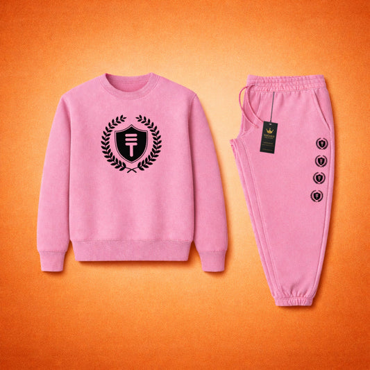Théard Shield Sweatsuit (Pink & Black)