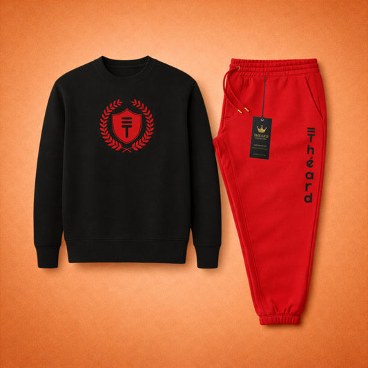 Théard Shield Black & Red Sweatsuit