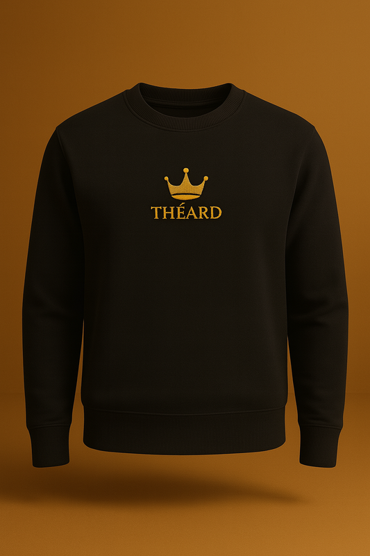 Théard Royal Black Sweatshirt – Crown & Logo