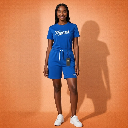Théard Shield Blue Tee & Short Set