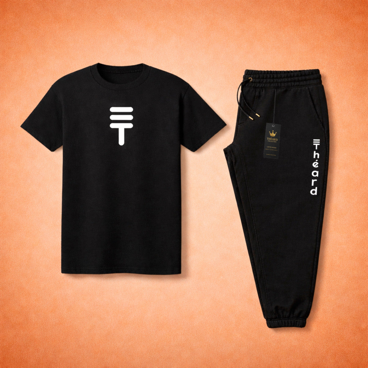 Théard Icon Tee & Jogger Set – All Black Edition
