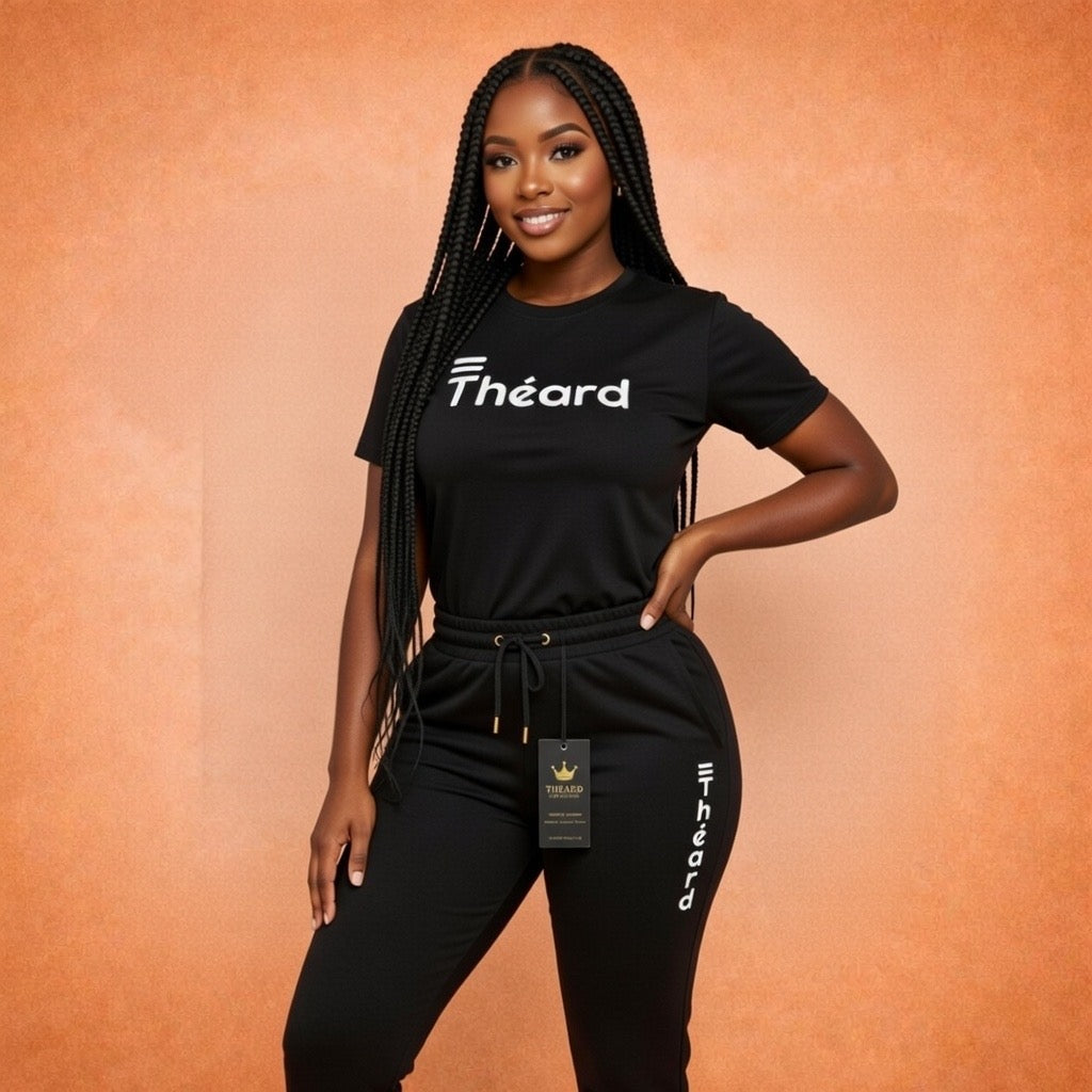 Théard Classic Tee & Jogger Set – All Black Edition