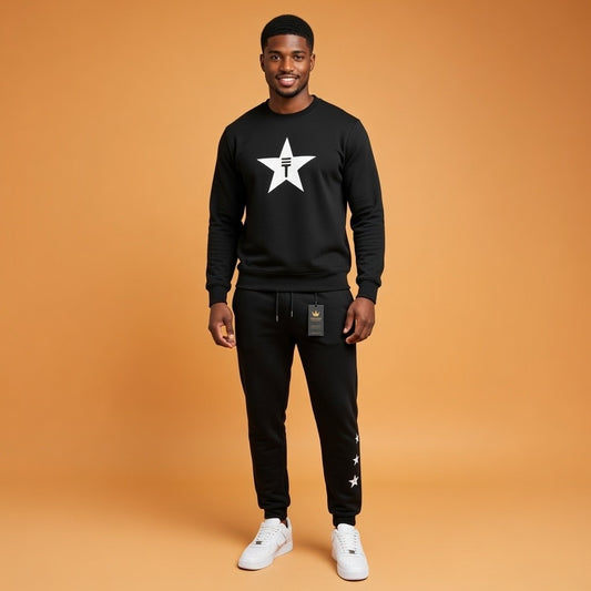 Théard Star Midnight Sweatsuit (Black & White)