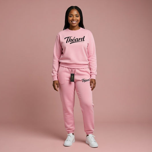 Théard Blush Pink Signature Set – Crewneck & Joggers