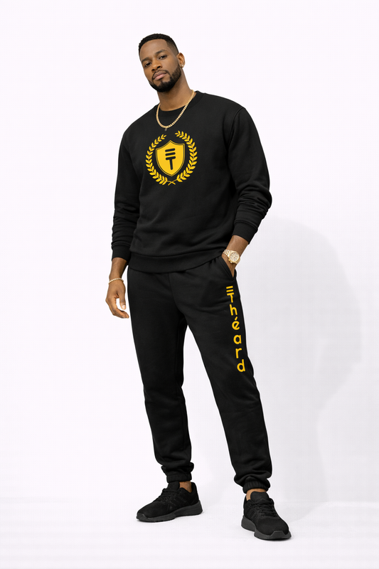 Théard Shield Black & Yellow Sweat Set – Royal Edition