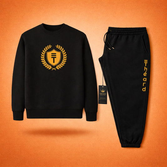 Théard Shield Black & Yellow Sweat Set – Royal Edition