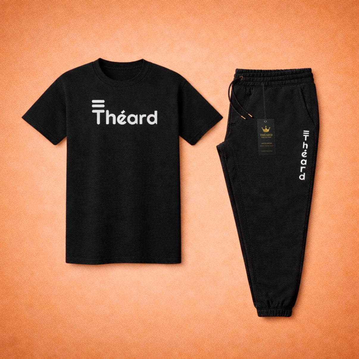 Théard Classic Tee & Jogger Set – All Black Edition