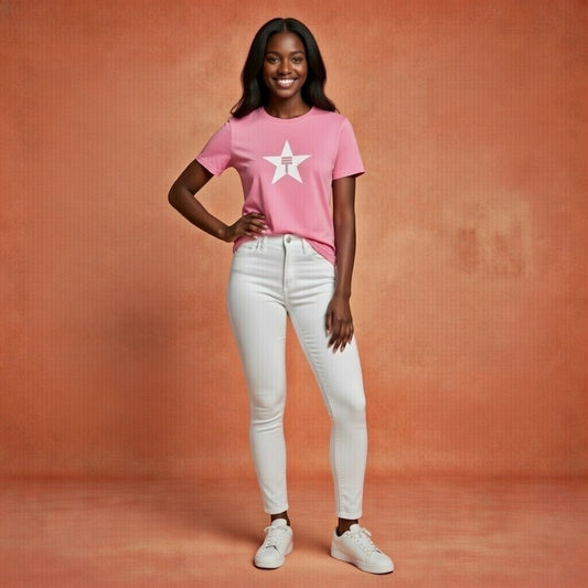 Théard Star T-Shirt (Blush Pink/White)