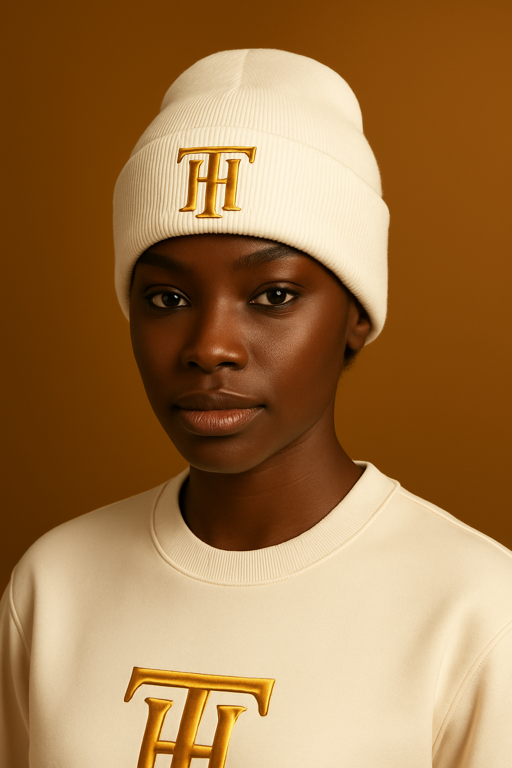 Théard Signature Beanie – Gold TH Emblem
