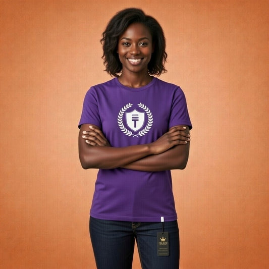 Théard Shield Emblem T-Shirt (Royal Purple/White)