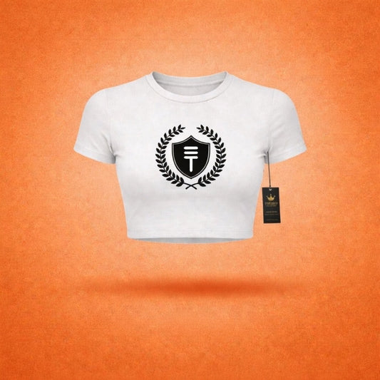 Théard Shield Crop Top Fashion Tee |  Luxury Streetwear