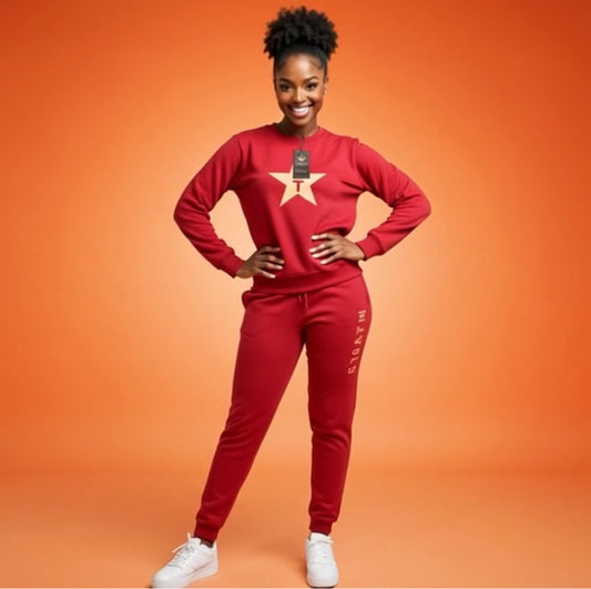 Théard Star Royal Sweatsuit (Red & Gold)